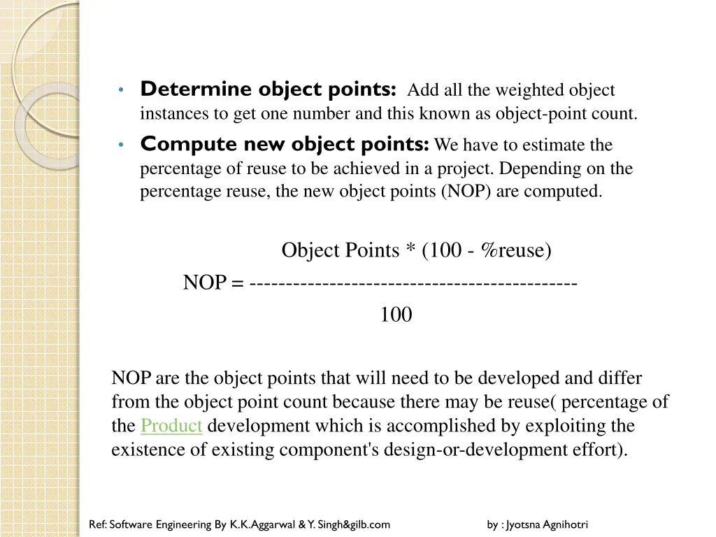 determine object points add all the weighted