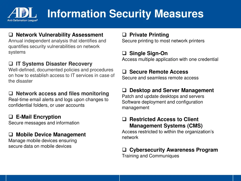 information security measures
