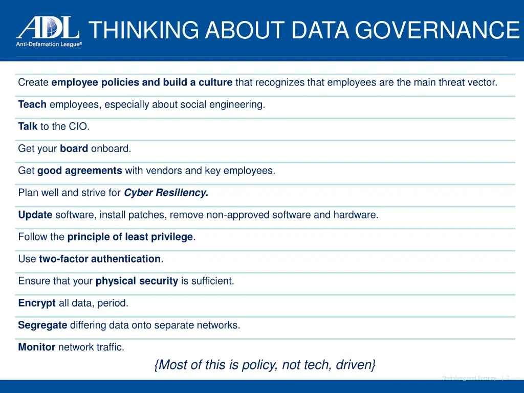 thinking about data governance