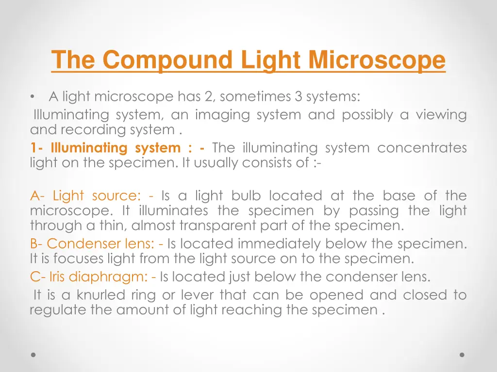 the compound light microscope