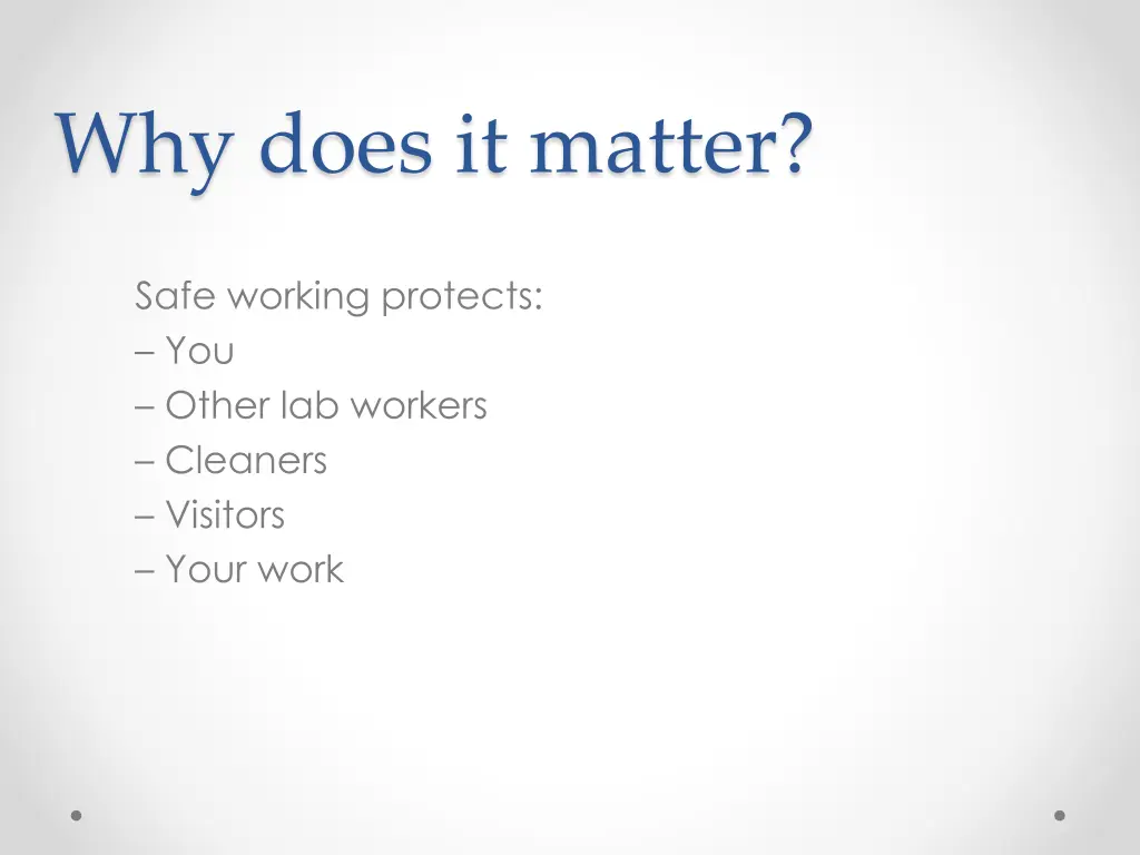 why does it matter