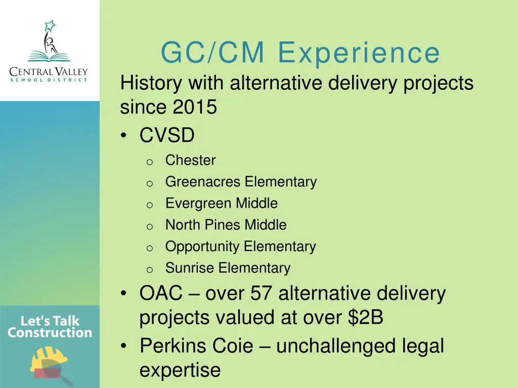 gc cm experience history with alternative