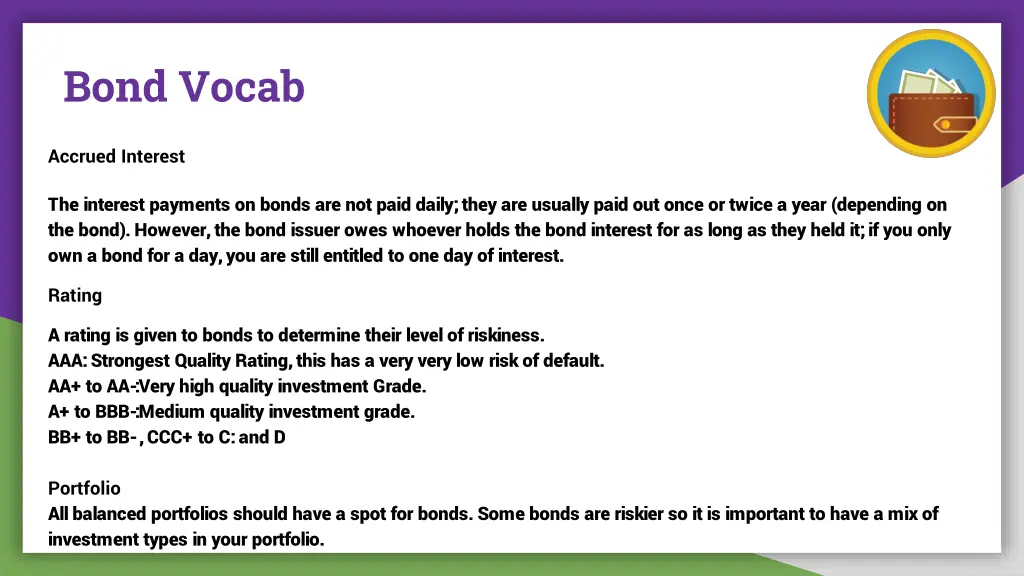 bond vocab 1