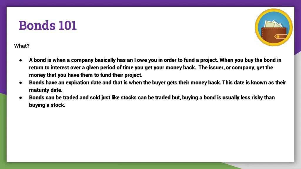 bonds 101