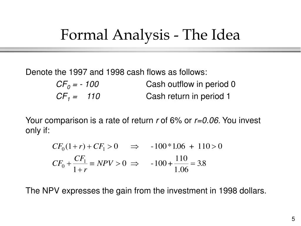 formal analysis the idea