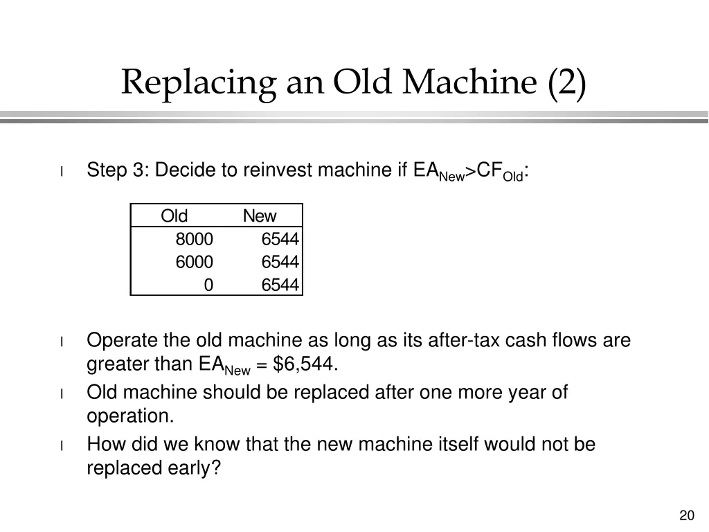 replacing an old machine 2