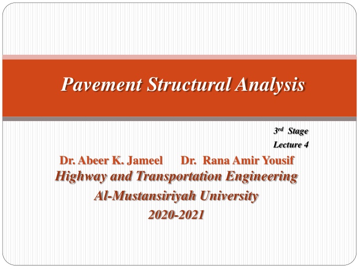 pavement structural analysis