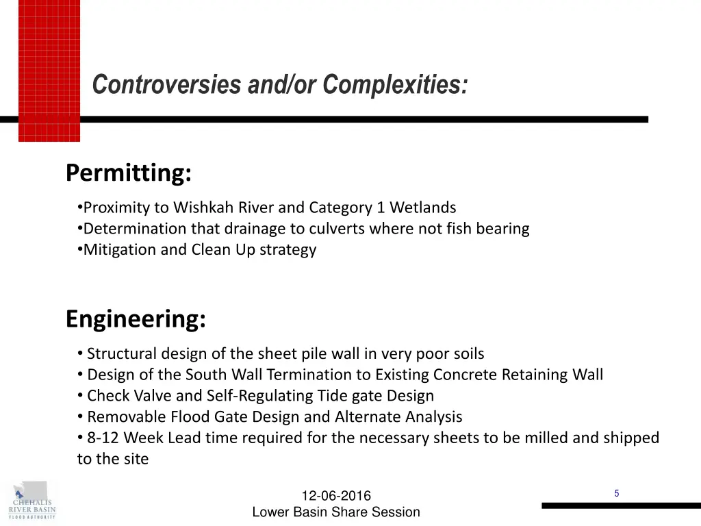 controversies and or complexities