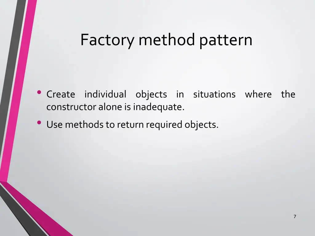factory method pattern