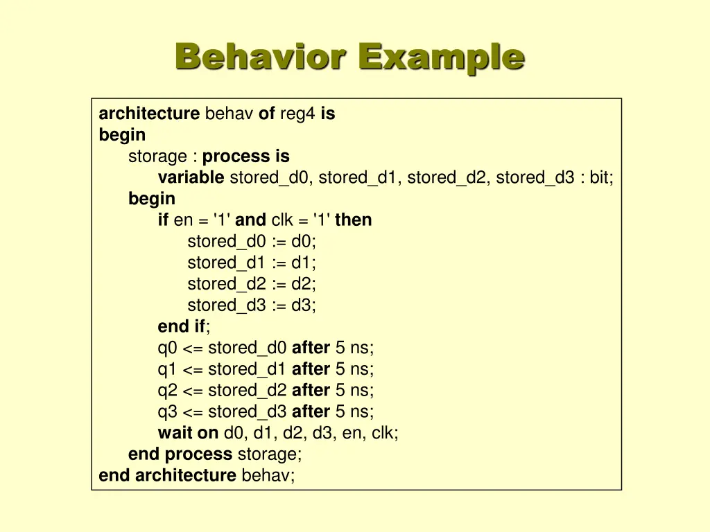 behavior example
