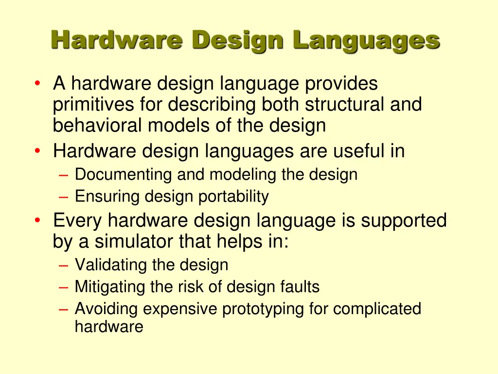 hardware design languages