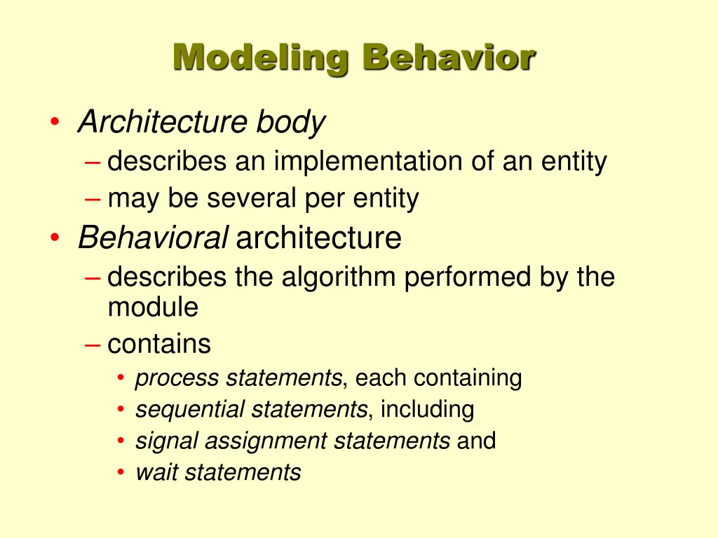modeling behavior
