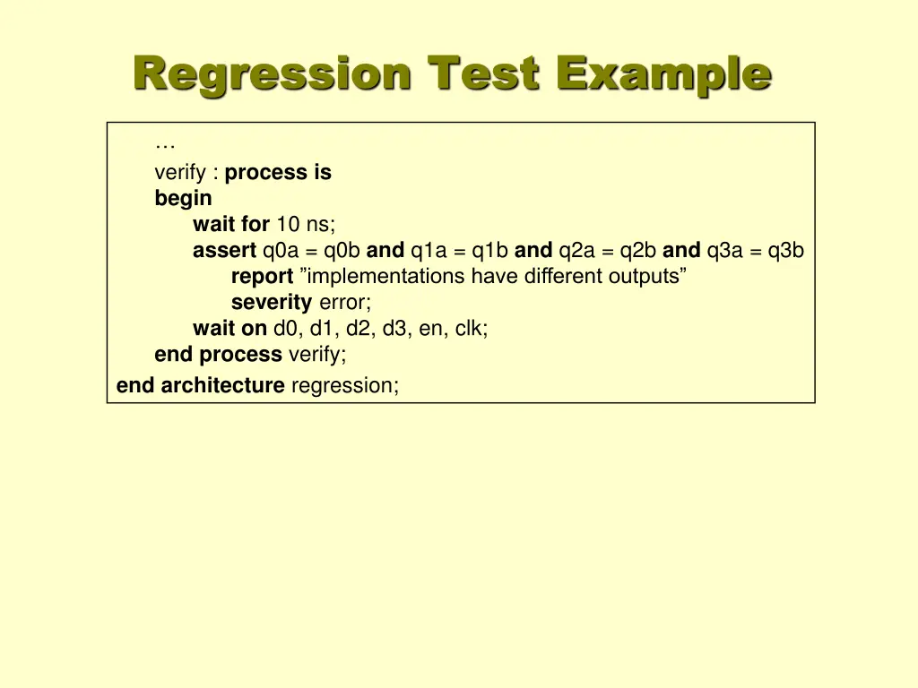regression test example 1