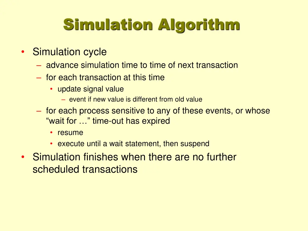 simulation algorithm 1