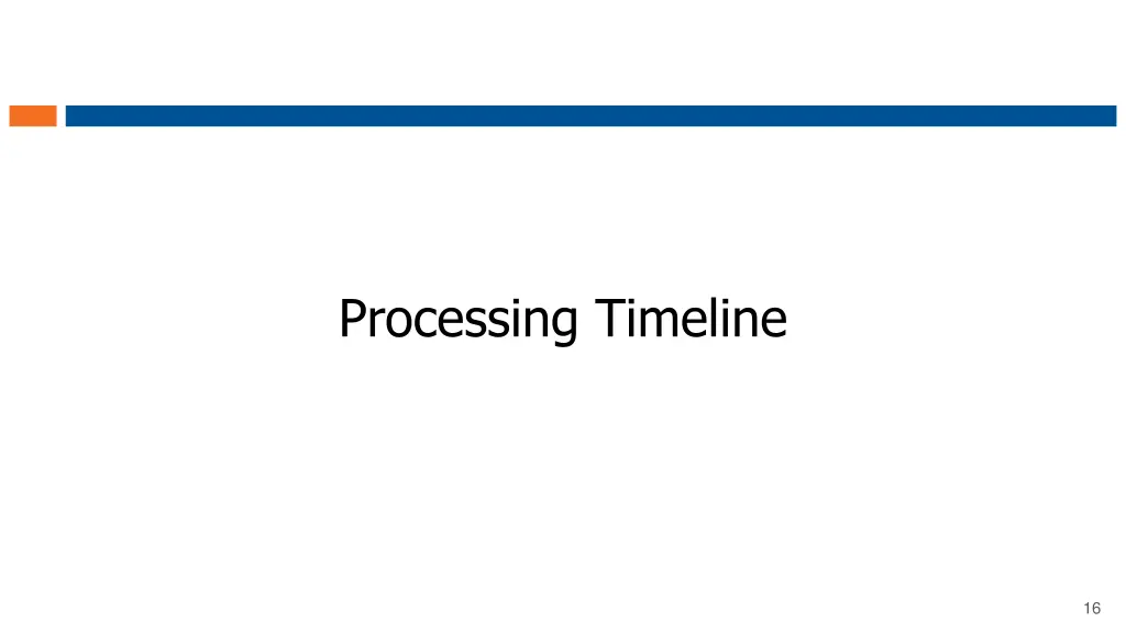processing timeline