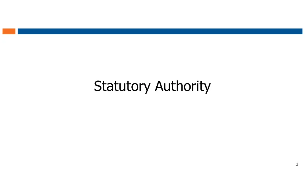 statutory authority