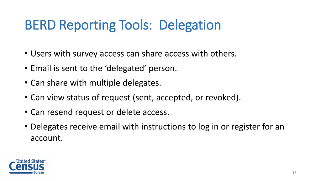 berd reporting tools delegation berd reporting