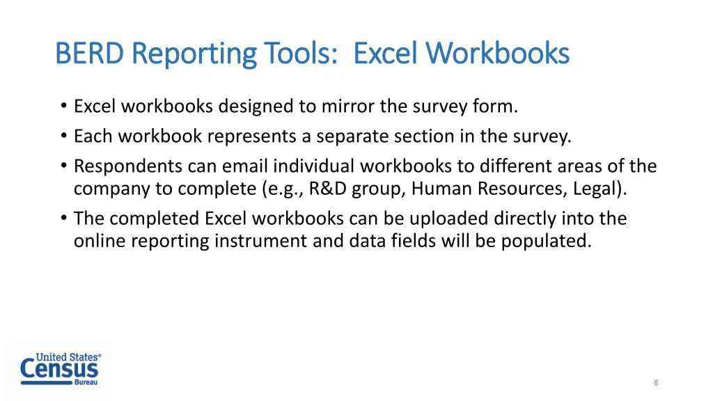 berd reporting tools excel workbooks berd