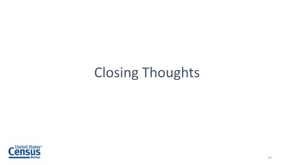 closing thoughts