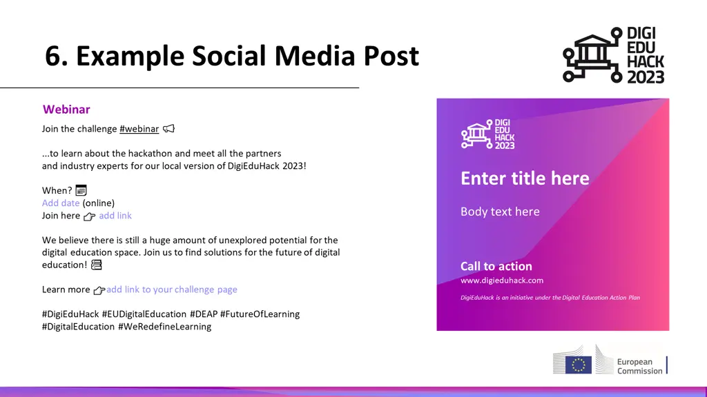 6 example social media post