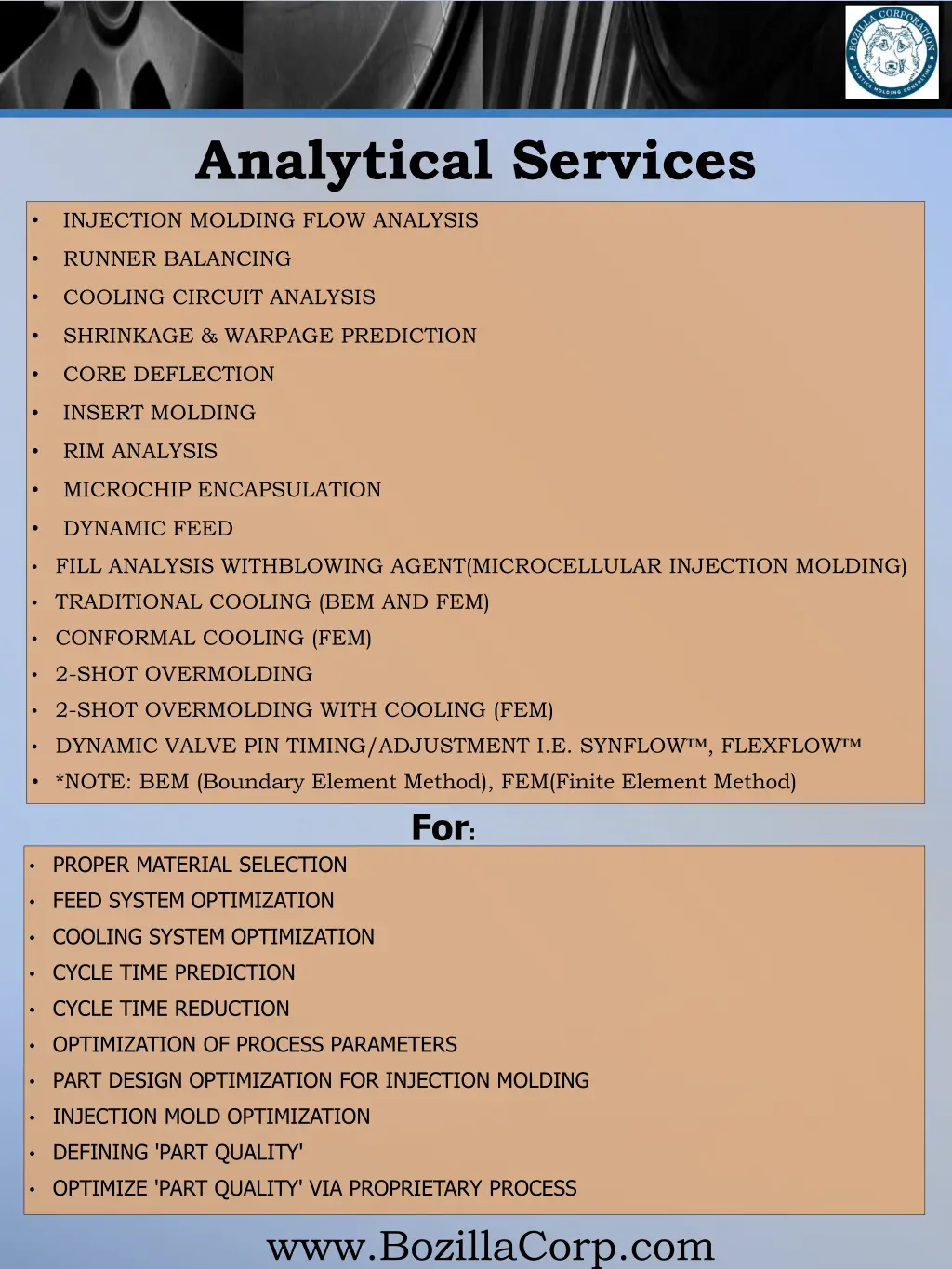 analytical services