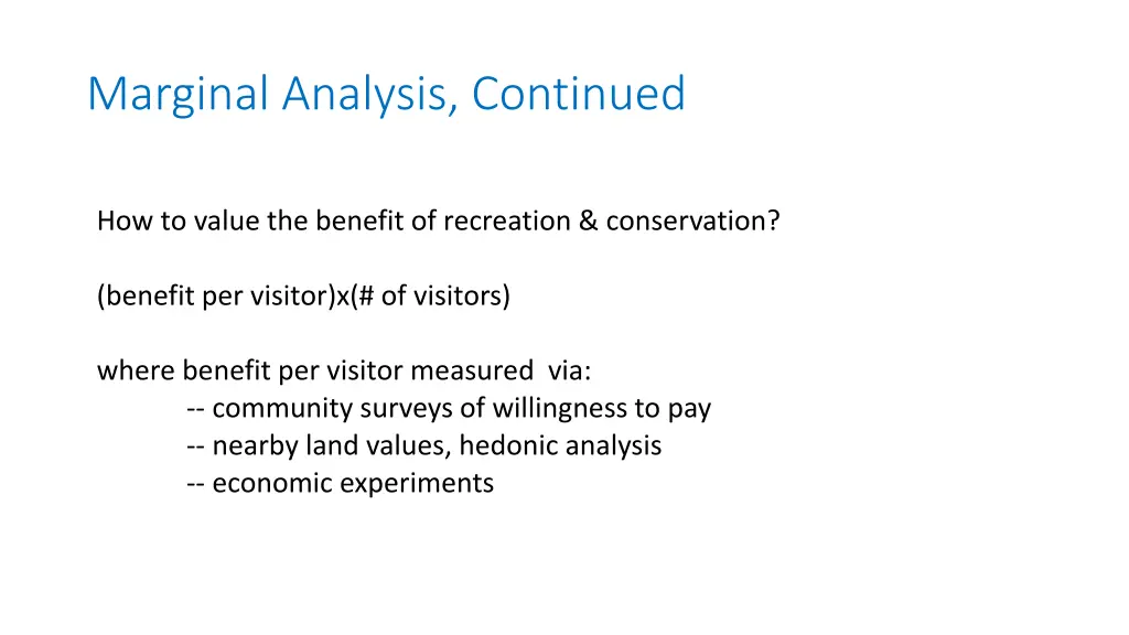 marginal analysis continued 1