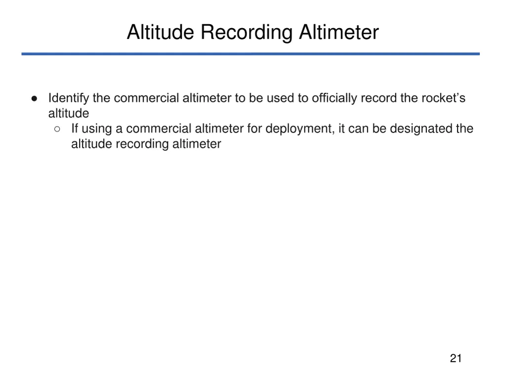 altitude recording altimeter