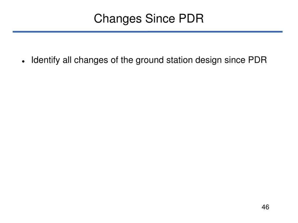 changes since pdr 5
