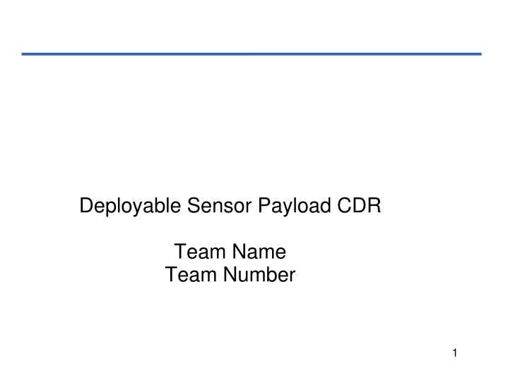 deployable sensor payload cdr