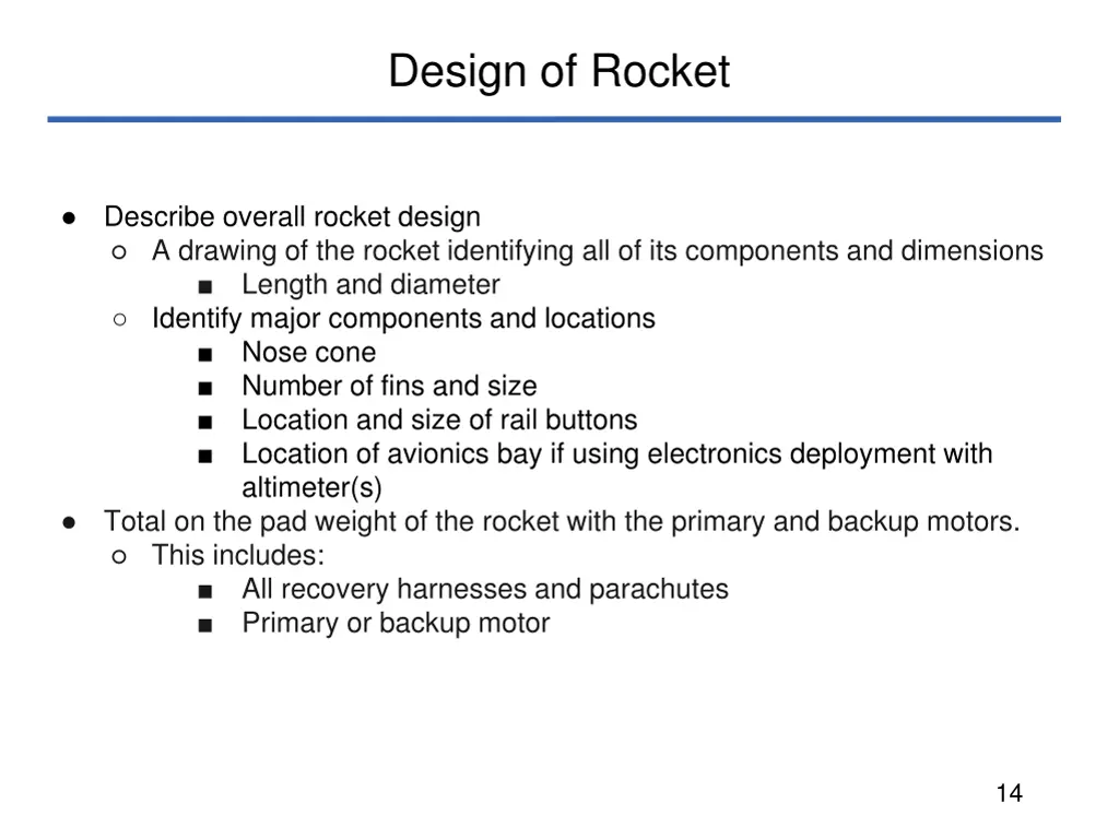 design of rocket