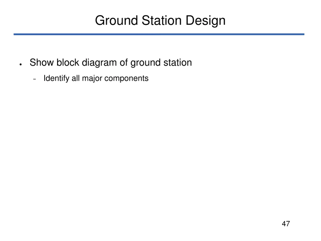 ground station design