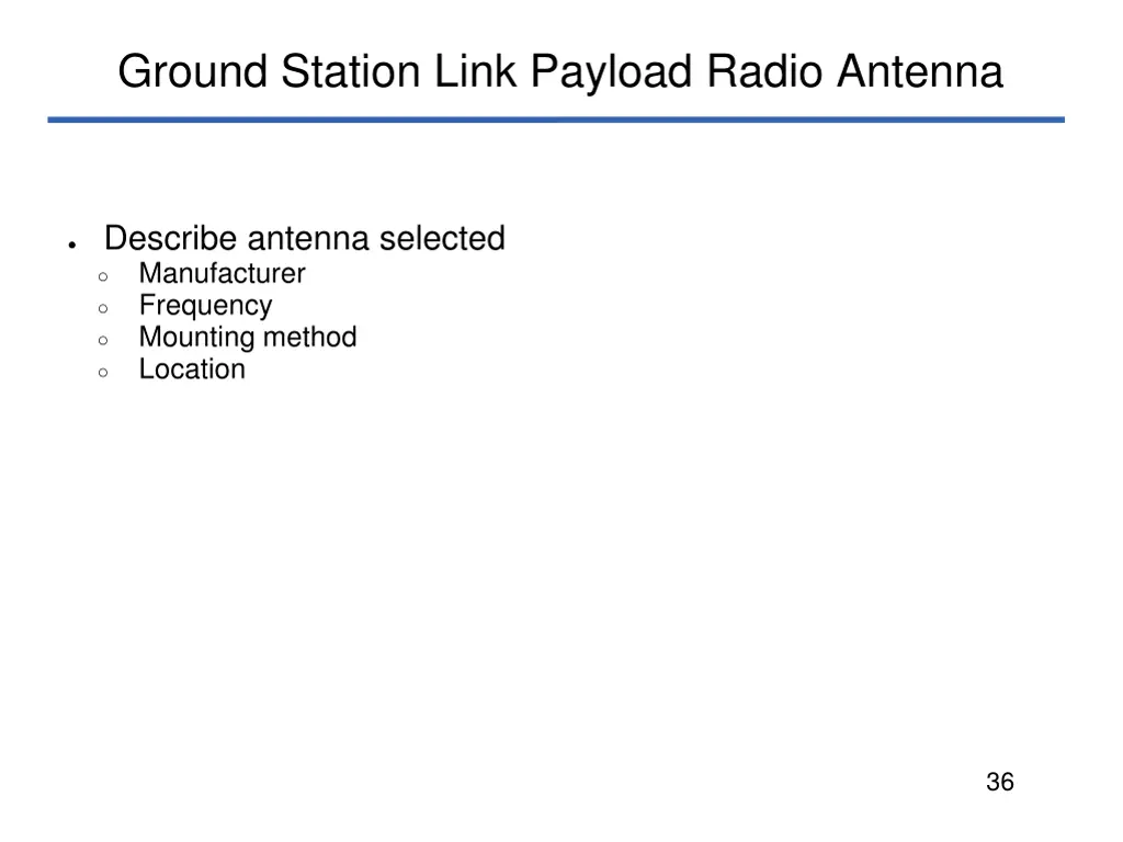 ground station link payload radio antenna
