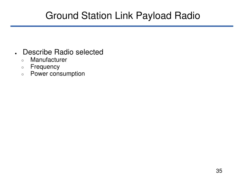 ground station link payload radio