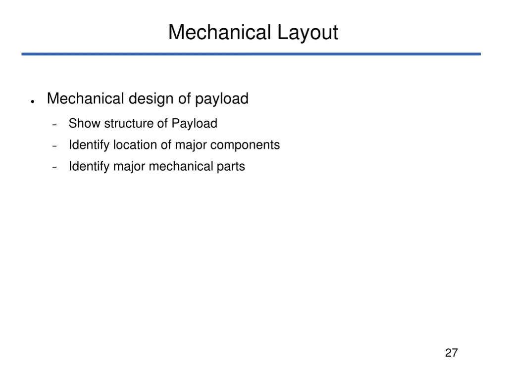mechanical layout