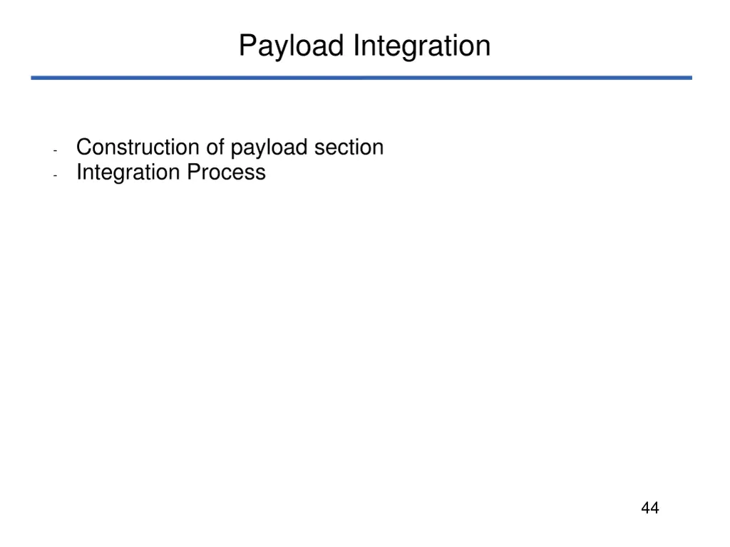 payload integration