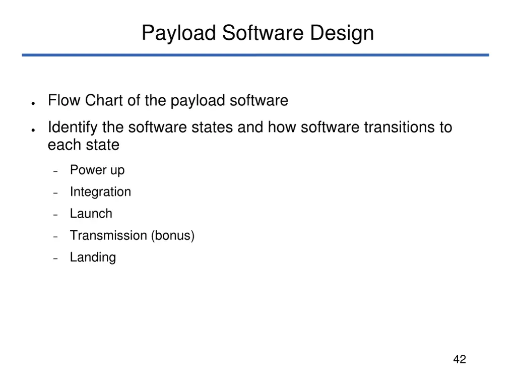 payload software design