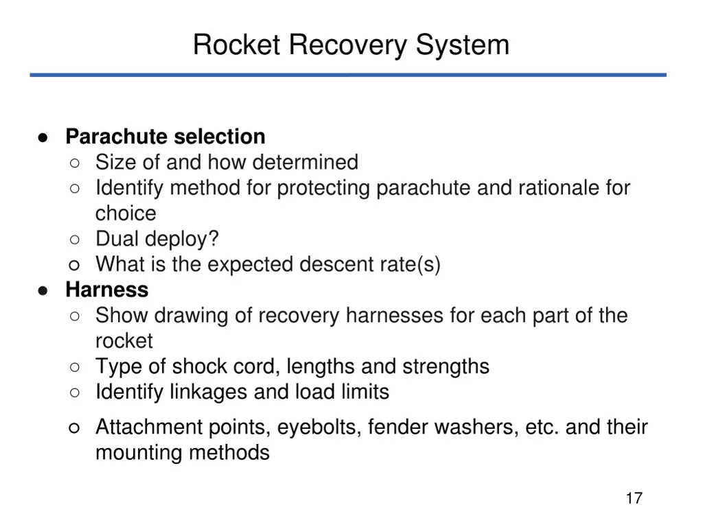 rocket recovery system