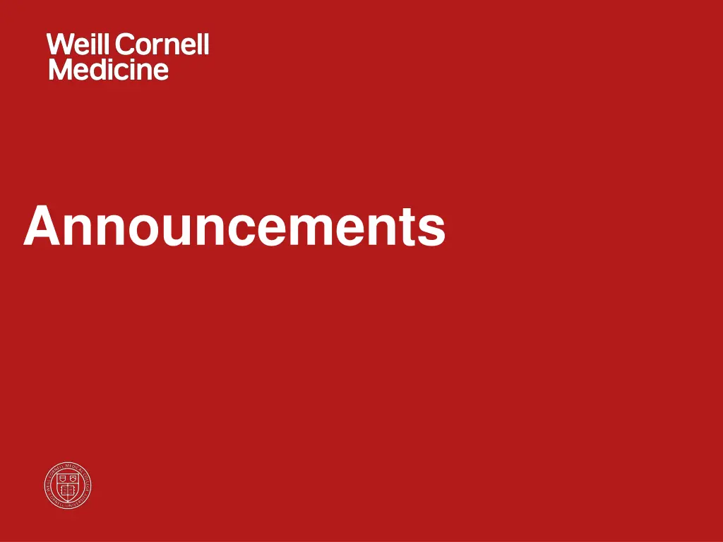 announcements