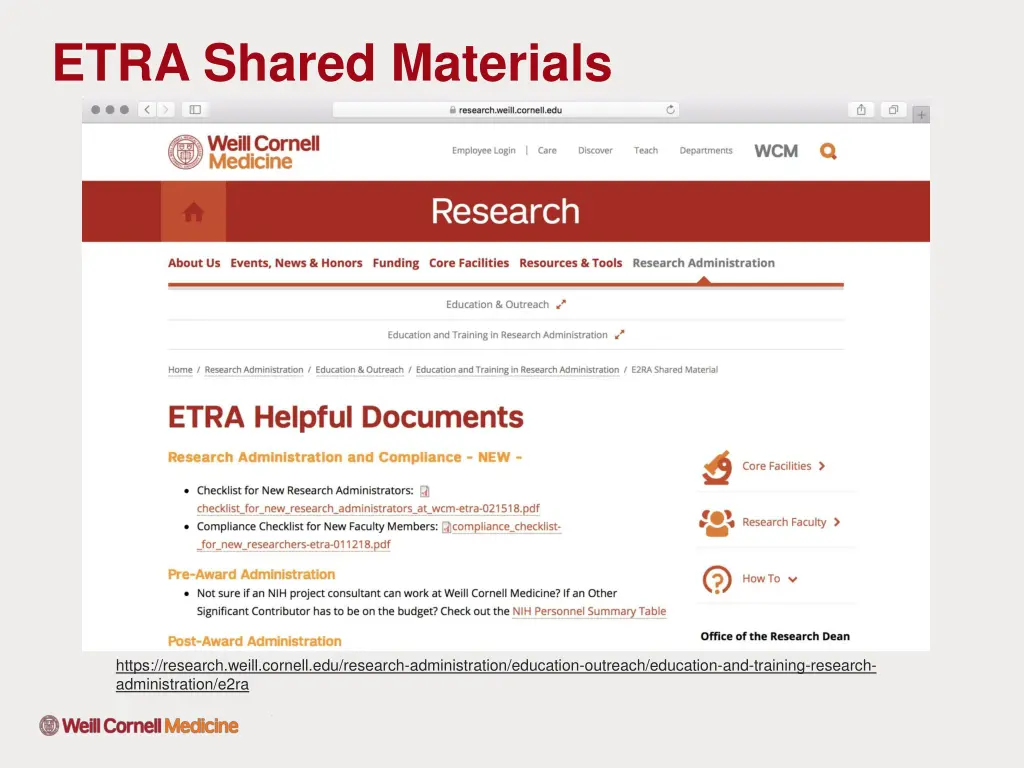 etra shared materials
