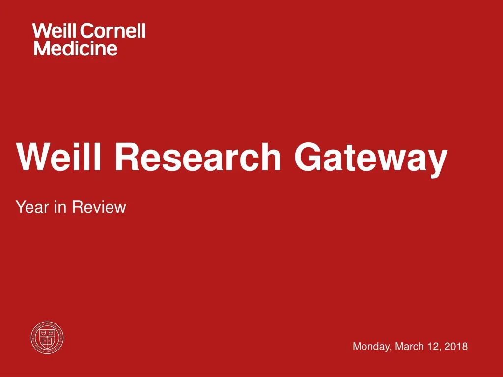 weill research gateway