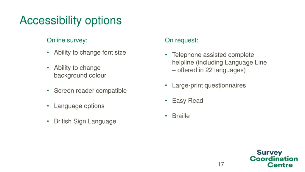 accessibility options
