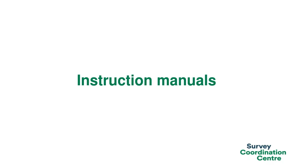 instruction manuals