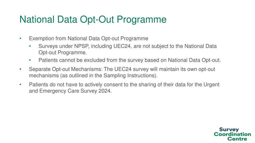 national data opt out programme