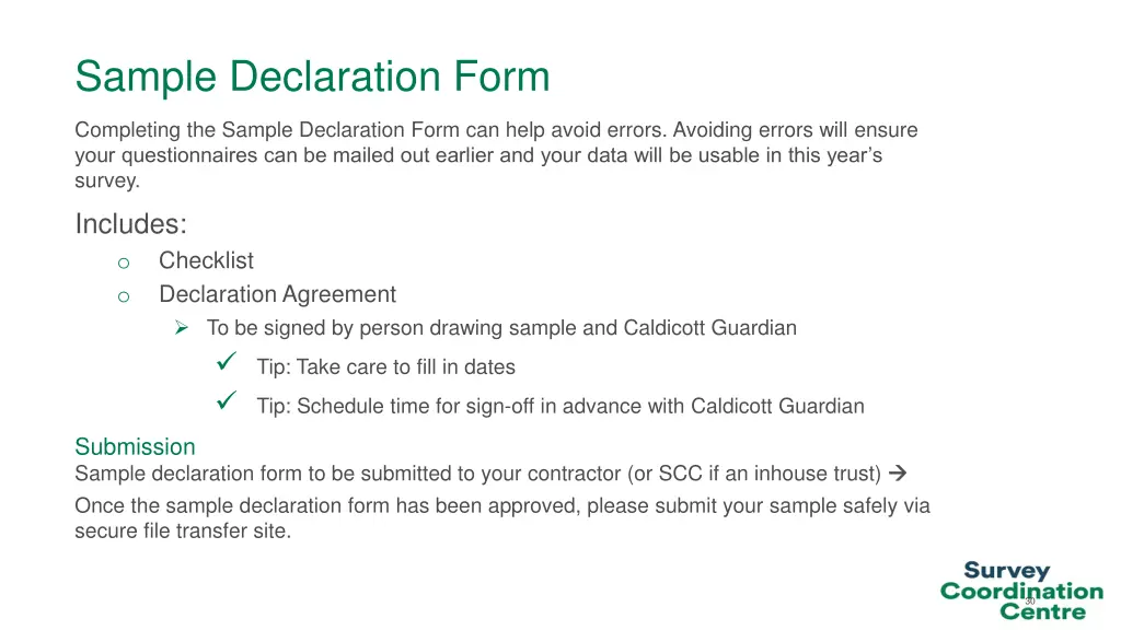 sample declaration form