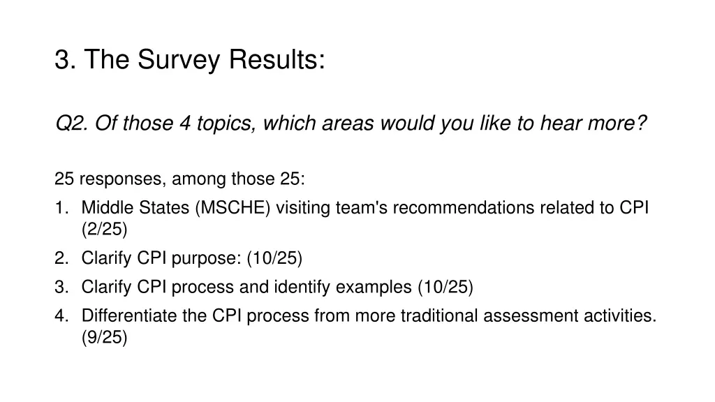 3 the survey results 1