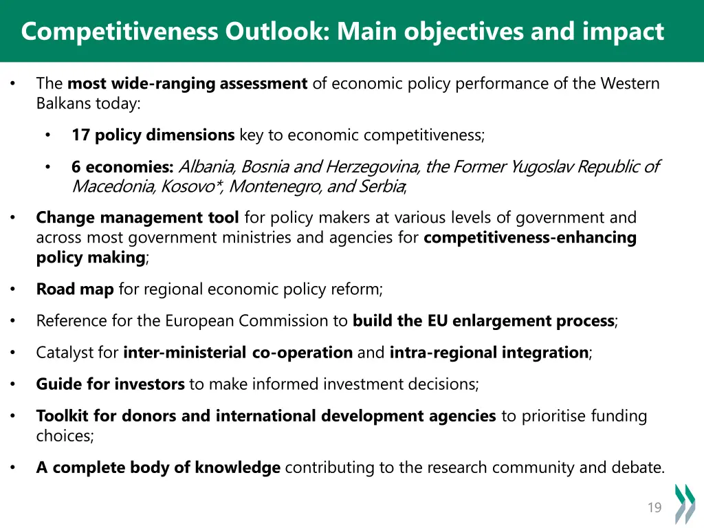 competitiveness outlook main objectives and impact