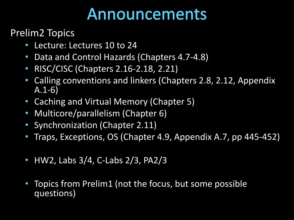 announcements 1