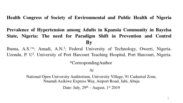 health congress of society of environmental