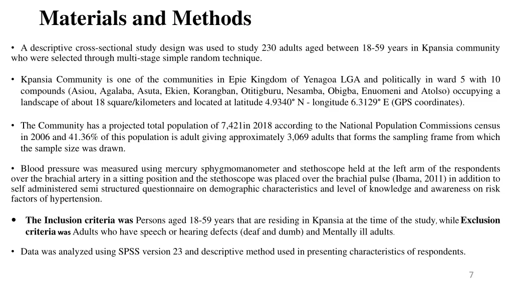 materials and methods