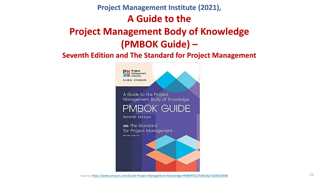 project management institute 2021 a guide